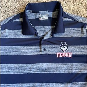 Under Armour Golf Polo Shirt Large UCONN Huskies Connecticut
